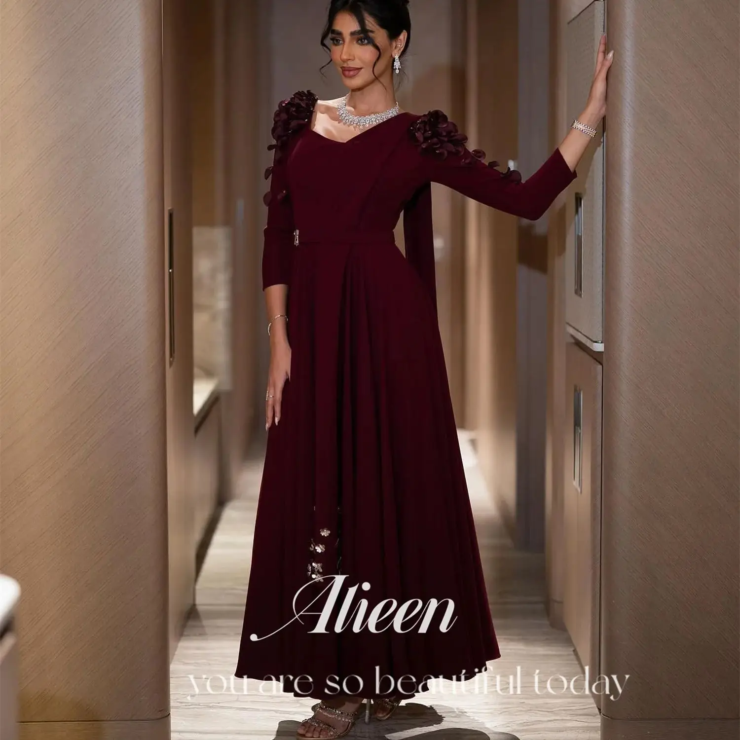 Aileen Claret Elegant Long Dress 3D Flowers Luxurious Women's Evening Dresses 2024 Women Customized A-line Wedding Party Dress
Aileen Claret Elegant Long Dress 3D Flowers Luxurious Women's Evening Dresses 2024 Women Customized A-line Wedding Party Dress