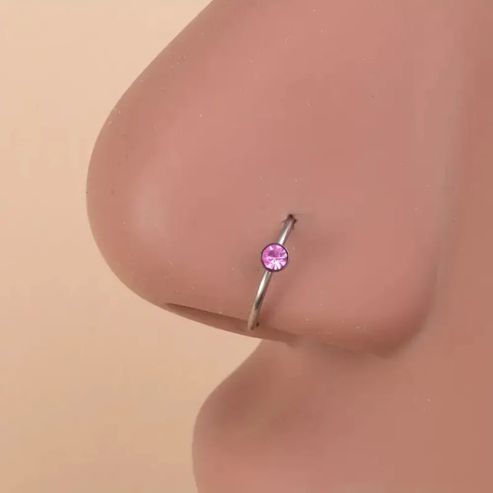2 Boxes-(40pcs/Box) Rhinestone Nose Rings Stainless Steel Nostril Piercing Hoop 8mm Cartilage Tragus Daith Earring Jewelry Y2K
2 Boxes-(40pcs/Box) Rhinestone Nose Rings Stainless Steel Nostril Piercing Hoop 8mm Cartilage Tragus Daith Earring Jewelry Y2K