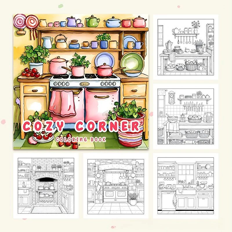 2026 New Cozy Corner Kitchen Coloring Book 24 Pages Rustic Cooking Nooks Stress Relief Relaxation Creative Gift
2026 New Cozy Corner Kitchen Coloring Book 24 Pages Rustic Cooking Nooks Stress Relief Relaxation Creative Gift