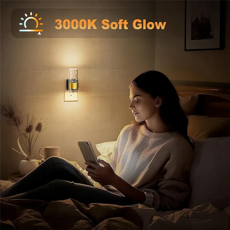 N96R Night Lights Plug Into Wall 3000K Soft Light LED Nightlights For Bathroom,Hallway,Bedroom US Plug
N96R Night Lights Plug Into Wall 3000K Soft Light LED Nightlights For Bathroom,Hallway,Bedroom US Plug