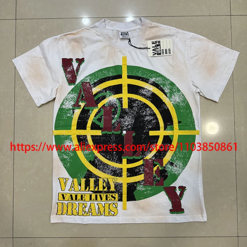 Street Fashion Brand Valley T-shirt Retro Gradient Color Casual Letter Bullseye Pattern Print Tees Loose VALE Short-sleeves
Street Fashion Brand Valley T-shirt Retro Gradient Color Casual Letter Bullseye Pattern Print Tees Loose VALE Short-sleeves
