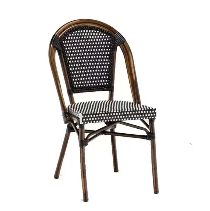 Modern Stackable Cafe Garden Patio Bistro Chairs French PE Rattan Wicker Garden Restaurant Chair Park Villa
Modern Stackable Cafe Garden Patio Bistro Chairs French PE Rattan Wicker Garden Restaurant Chair Park Villa