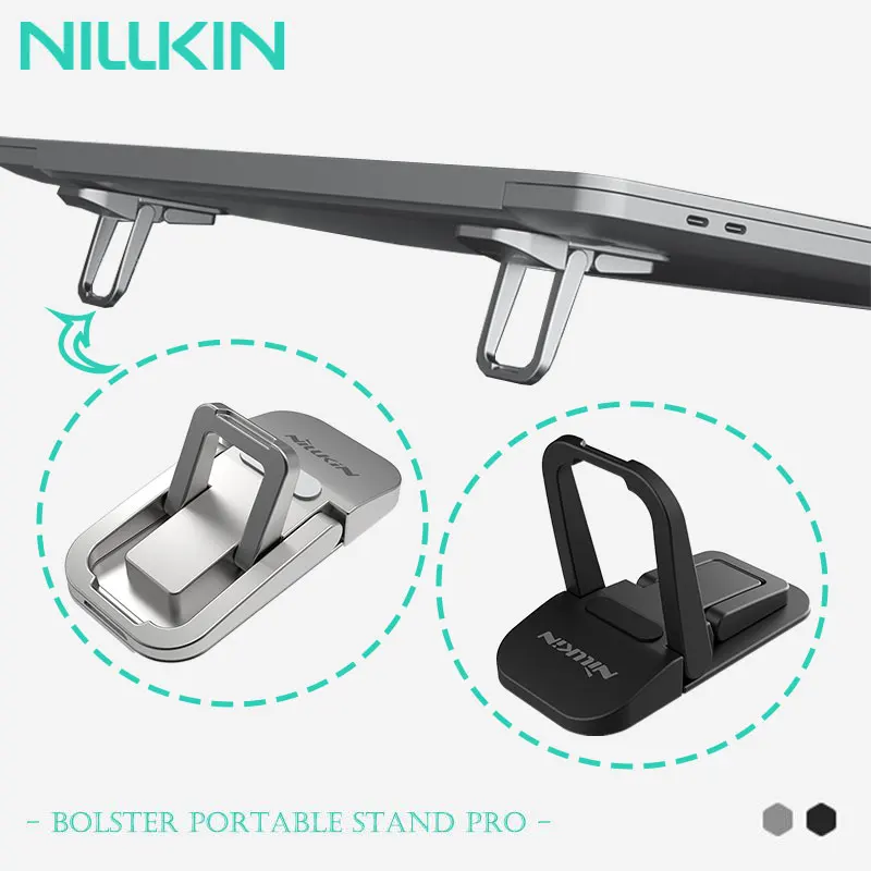Zinc Alloy Laptop Stand, NILLKIN Bolster Pro Portable Dual Holder, Cervical Support Foldable, Office Desk Organizer Travel
Zinc Alloy Laptop Stand, NILLKIN Bolster Pro Portable Dual Holder, Cervical Support Foldable, Office Desk Organizer Travel