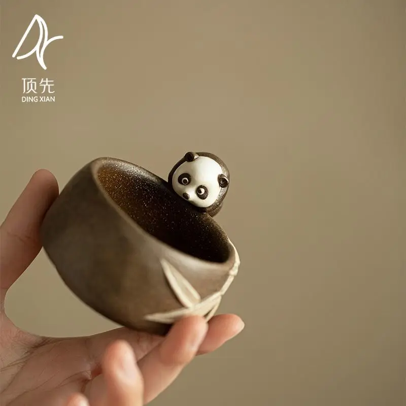 Wood-Fired Bamboo Leaf Panda Teacup Home-Use Chinese-Style Cup High-End Personal Ceramic Tea Cup
Wood-Fired Bamboo Leaf Panda Teacup Home-Use Chinese-Style Cup High-End Personal Ceramic Tea Cup