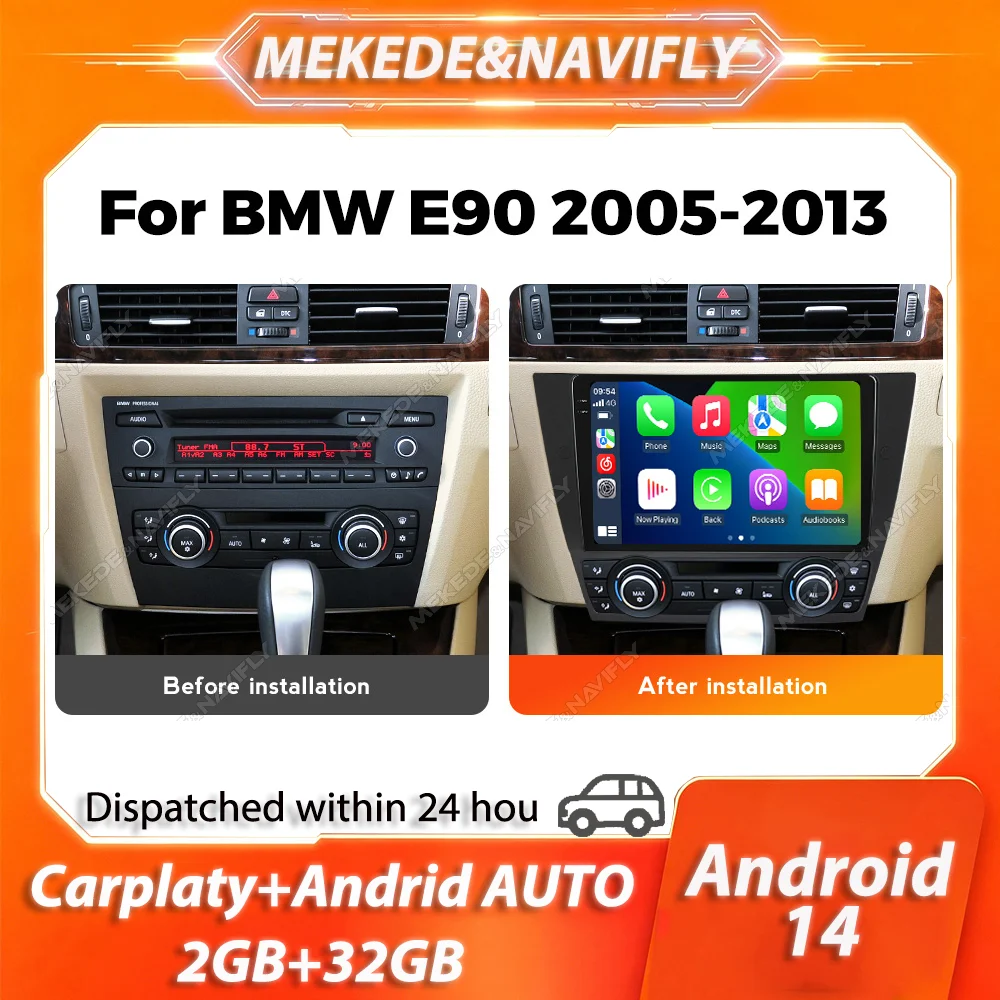 Android 14 Intelligent car audio system Car radio For BMW 3 Series E90 E91 E92 E93 2006-2012 2 Din Carplay Stereo DVD Head Unit
Android 14 Intelligent car audio system Car radio For BMW 3 Series E90 E91 E92 E93 2006-2012 2 Din Carplay Stereo DVD Head Unit