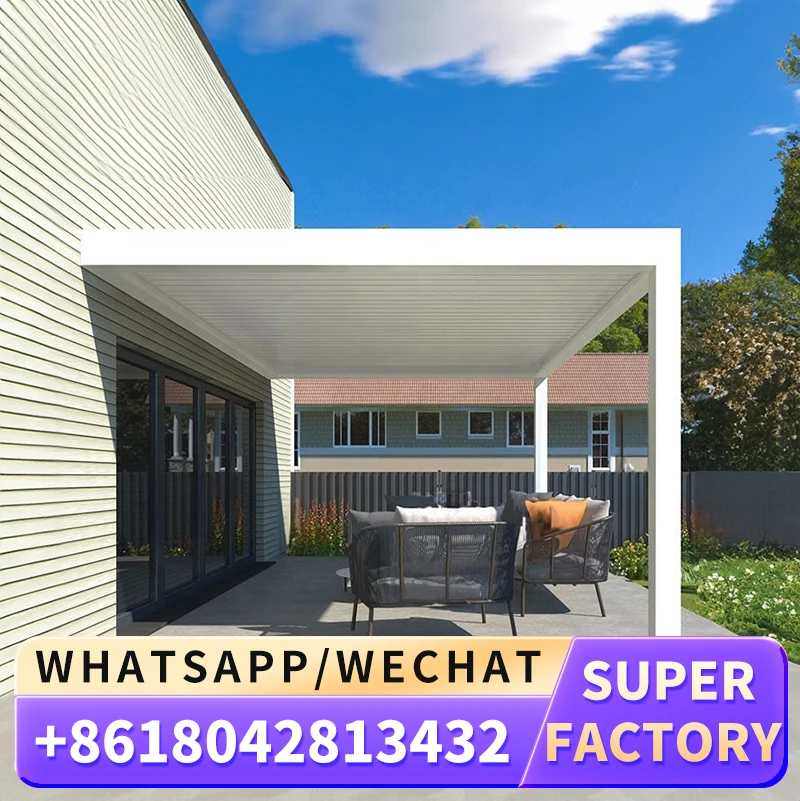 Luxury patio automatic exterior modern waterproof outdoor aluminum retractable gazebo roof electric pergola
Luxury patio automatic exterior modern waterproof outdoor aluminum retractable gazebo roof electric pergola