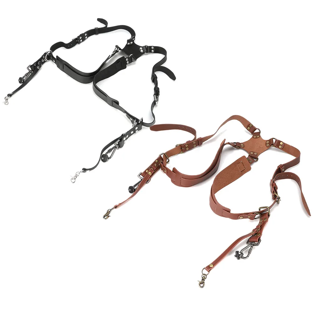 Camera Strap Leather Double Shoulder Harness Strap Photography Accessories for DSLR Cameras
Camera Strap Leather Double Shoulder Harness Strap Photography Accessories for DSLR Cameras
