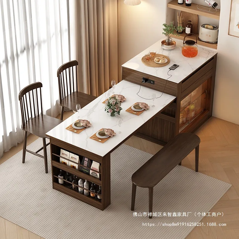 IMultifunctional Kitchen Island Table Retractable Dining Table Solid Wood Color Bar Sideboard Combo for Small Apartment
IMultifunctional Kitchen Island Table Retractable Dining Table Solid Wood Color Bar Sideboard Combo for Small Apartment