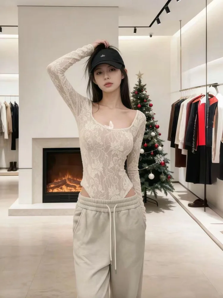 Ele Lace Bodysuit Women's Slim Fit Base Layer Top Trendy Low Waist Straight Leg Pants Long Pants Comfortable Fabric
Ele Lace Bodysuit Women's Slim Fit Base Layer Top Trendy Low Waist Straight Leg Pants Long Pants Comfortable Fabric