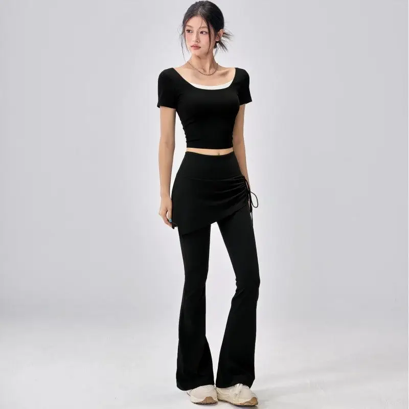 Women Butterfly Back Yoga Set Padded Short Sleeve Top High Waist Flared Pants Fitness Sports Outfit
Women Butterfly Back Yoga Set Padded Short Sleeve Top High Waist Flared Pants Fitness Sports Outfit