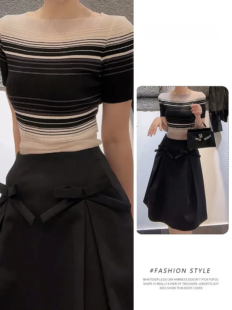 Retro Hong Kong Style See-through Mesh Knitted T-shirt Women's Summer Slim Fit Sexy Color Block Casual round Neck Top
Retro Hong Kong Style See-through Mesh Knitted T-shirt Women's Summer Slim Fit Sexy Color Block Casual round Neck Top