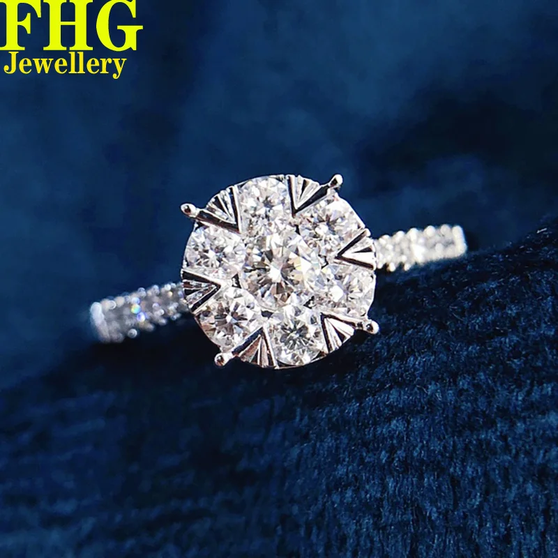 0.5Ct Natural diamond 18k pure gold ring Diamond Ring Fashion Wedding Party Fine Jewelry Ladies Anniversary Gift
0.5Ct Natural diamond 18k pure gold ring Diamond Ring Fashion Wedding Party Fine Jewelry Ladies Anniversary Gift