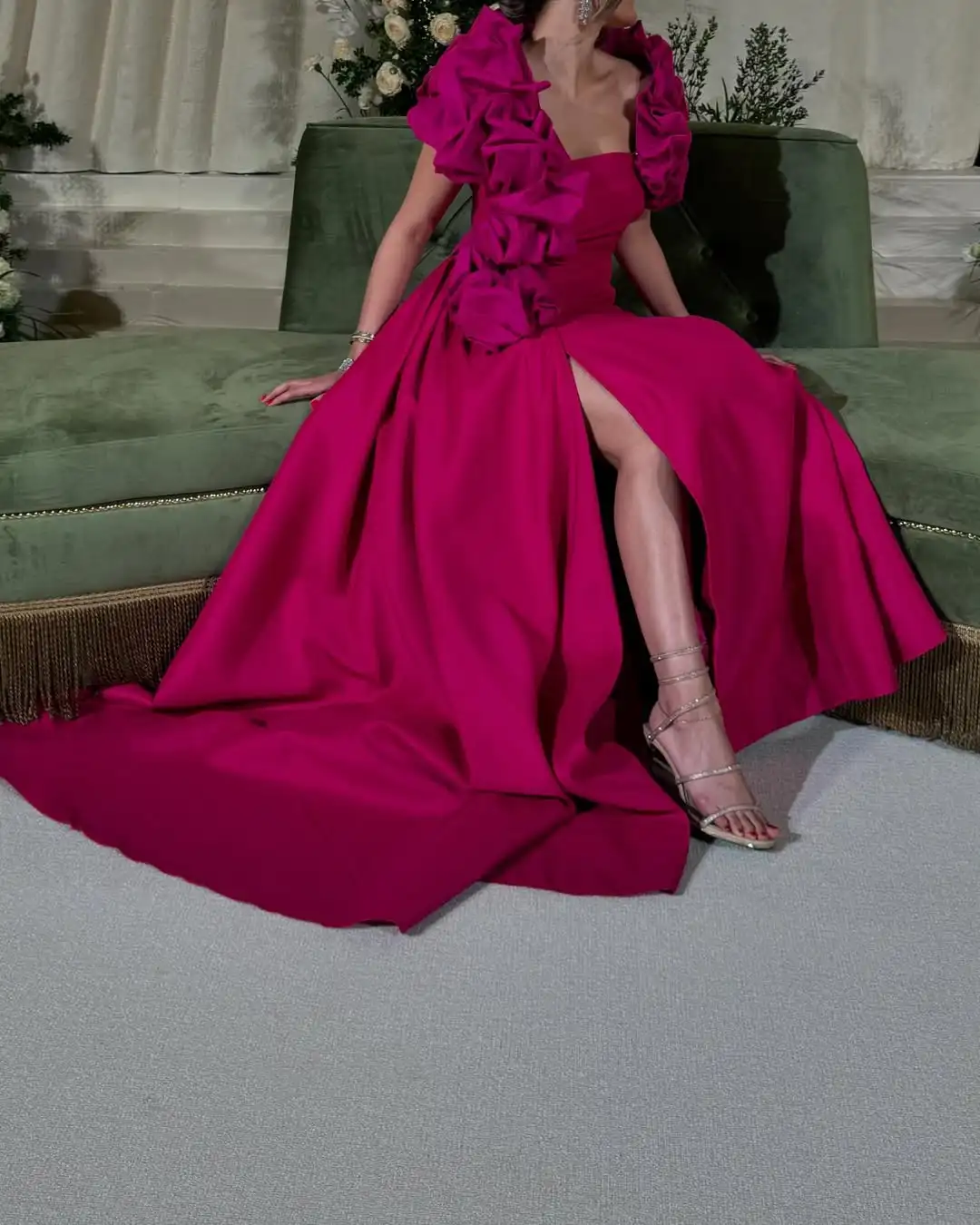 AsaNagi Aribia Elegant Prom Dresses Women's Strapless Sleeveless Party Evening Gown Flower Length Side Slit Flooer Customized
AsaNagi Aribia Elegant Prom Dresses Women's Strapless Sleeveless Party Evening Gown Flower Length Side Slit Flooer Customized