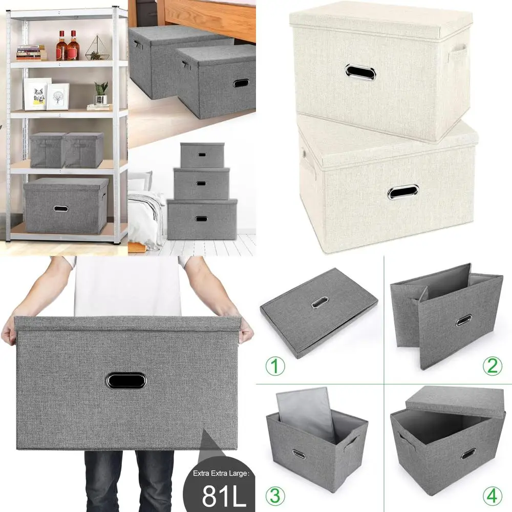 Складные контейнеры для хранения льна объемом XX л со съемной крышкой и ручками, моющиеся корзины-органайзеры для спальни и офиса (кремы, 2 шт.
Складные контейнеры для хранения льна объемом XX л со съемной крышкой и ручками, моющиеся корзины-органайзеры для спальни и офиса (кремы, 2 шт.