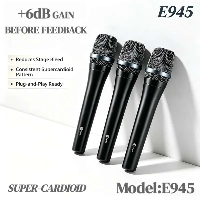 2026 New 3PCS Evolution 900 E945 Dynamic Mic Singing Live Performances KTV Streaming Conference Original Hot Sale Pro Version
2026 New 3PCS Evolution 900 E945 Dynamic Mic Singing Live Performances KTV Streaming Conference Original Hot Sale Pro Version