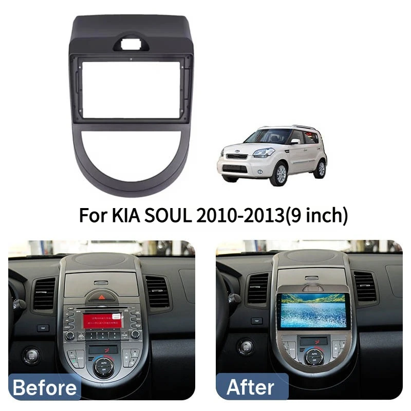 9 inch Frame Car Fascia For KIA SOUL 2010-2013 Car Radio DVD GPS Navigation Frame Central Control Dash Panel Frame Kit
9 inch Frame Car Fascia For KIA SOUL 2010-2013 Car Radio DVD GPS Navigation Frame Central Control Dash Panel Frame Kit