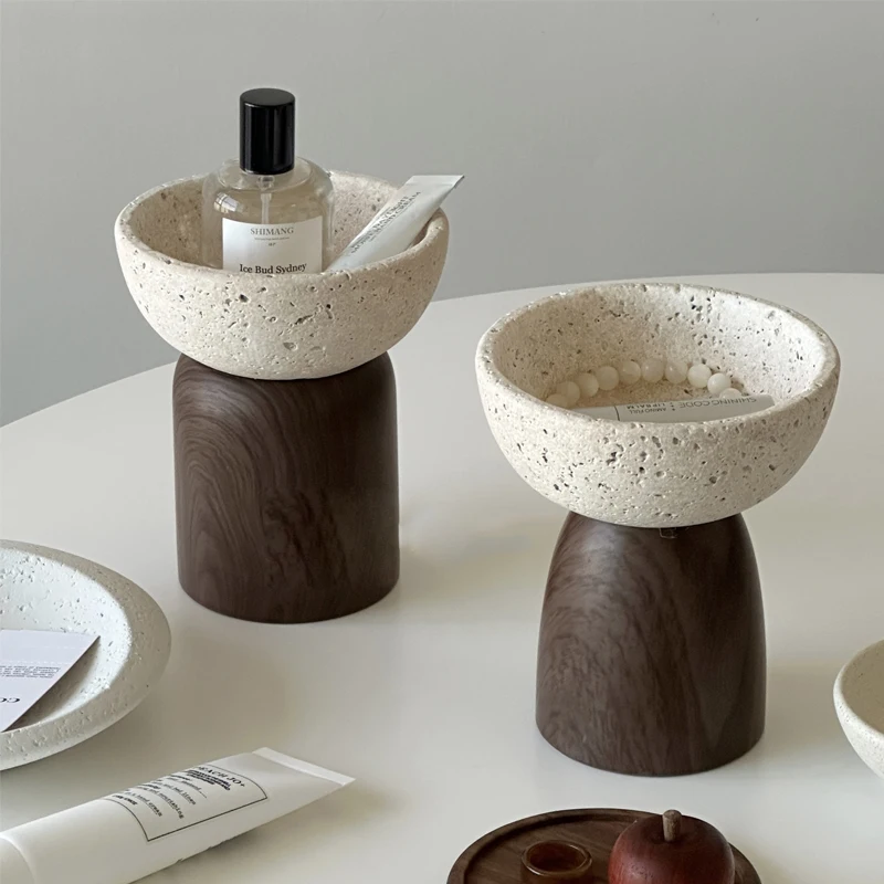 AhunderJiaz Wabi-Sabi Travertine Footed Tray - Ceramic Textured Organizer for Perfume Jewelry, Mid-Century Home Decor
AhunderJiaz Wabi-Sabi Travertine Footed Tray - Ceramic Textured Organizer for Perfume Jewelry, Mid-Century Home Decor
