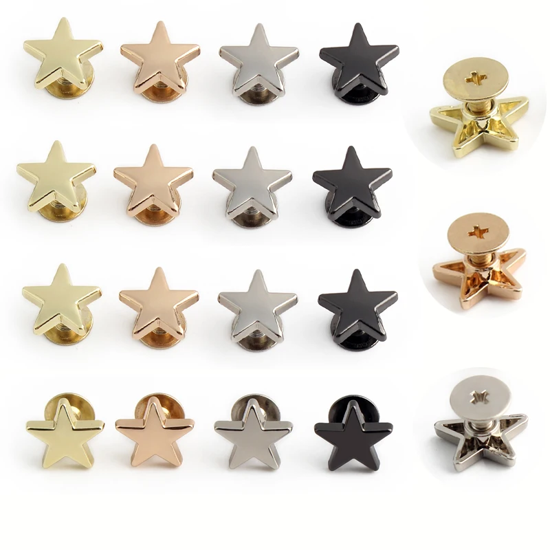 10PCS 11mm star-shaped shoes, bags, crafts, decorative rivets, jeans, clothing accessories, star alloy nails with screws
10PCS 11mm star-shaped shoes, bags, crafts, decorative rivets, jeans, clothing accessories, star alloy nails with screws