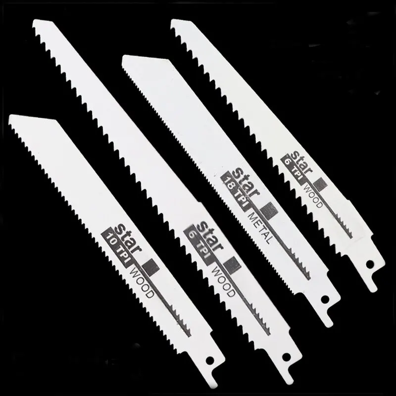 Reciprocating Saw Blade Universal Woodworking Saw Blade Metal High Speed Carbon Steel Woodworking Coarse Fine Teeth 4pcs
Reciprocating Saw Blade Universal Woodworking Saw Blade Metal High Speed Carbon Steel Woodworking Coarse Fine Teeth 4pcs