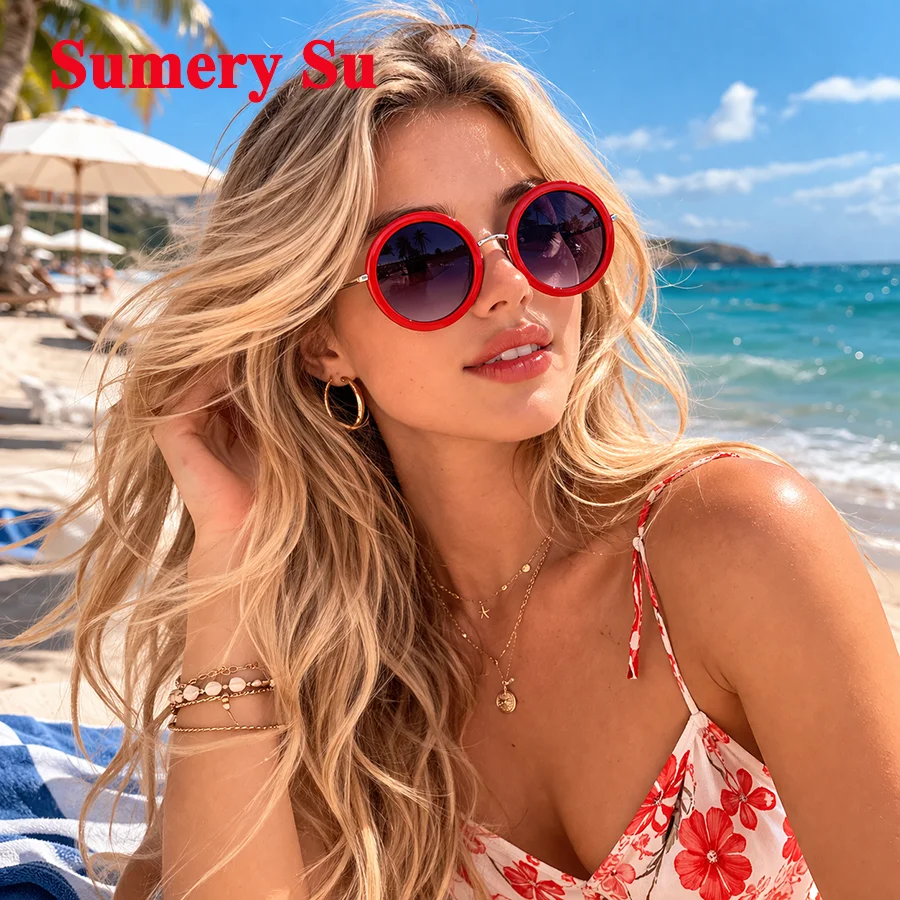 Red Round Sunglasses Women Retro Brand Designer Outdoor Travel Driving Vacation Beach Vintage Sun Glasses Men Unisex Girls Lady
Red Round Sunglasses Women Retro Brand Designer Outdoor Travel Driving Vacation Beach Vintage Sun Glasses Men Unisex Girls Lady