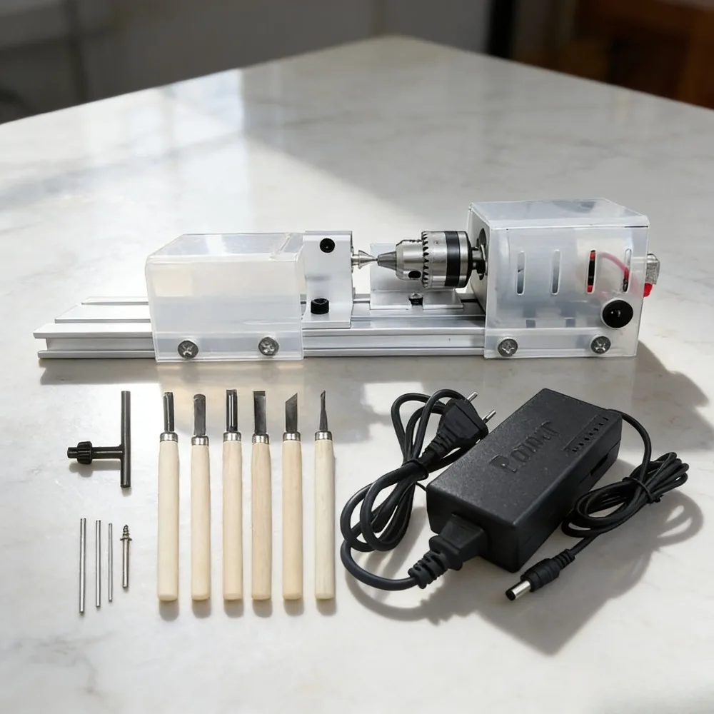 Mini Wood Lathe Machine 12-24VDC DIY Woodworking Rotary Tool for Grinding Polishing Beads Buddha Pearl Drill
Mini Wood Lathe Machine 12-24VDC DIY Woodworking Rotary Tool for Grinding Polishing Beads Buddha Pearl Drill