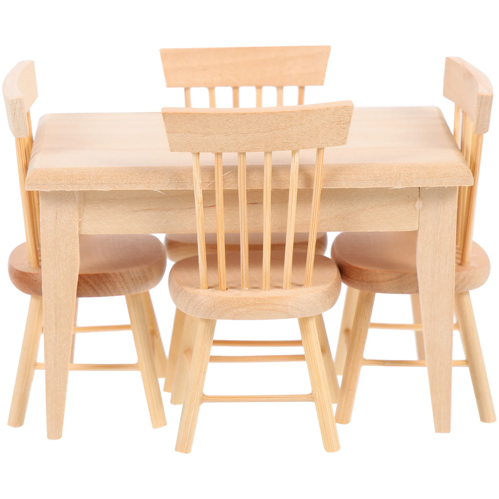 Table and Chair Model Dollhouse Wood Miniature Dining Furniture Wooden Chairs Decor
Table and Chair Model Dollhouse Wood Miniature Dining Furniture Wooden Chairs Decor