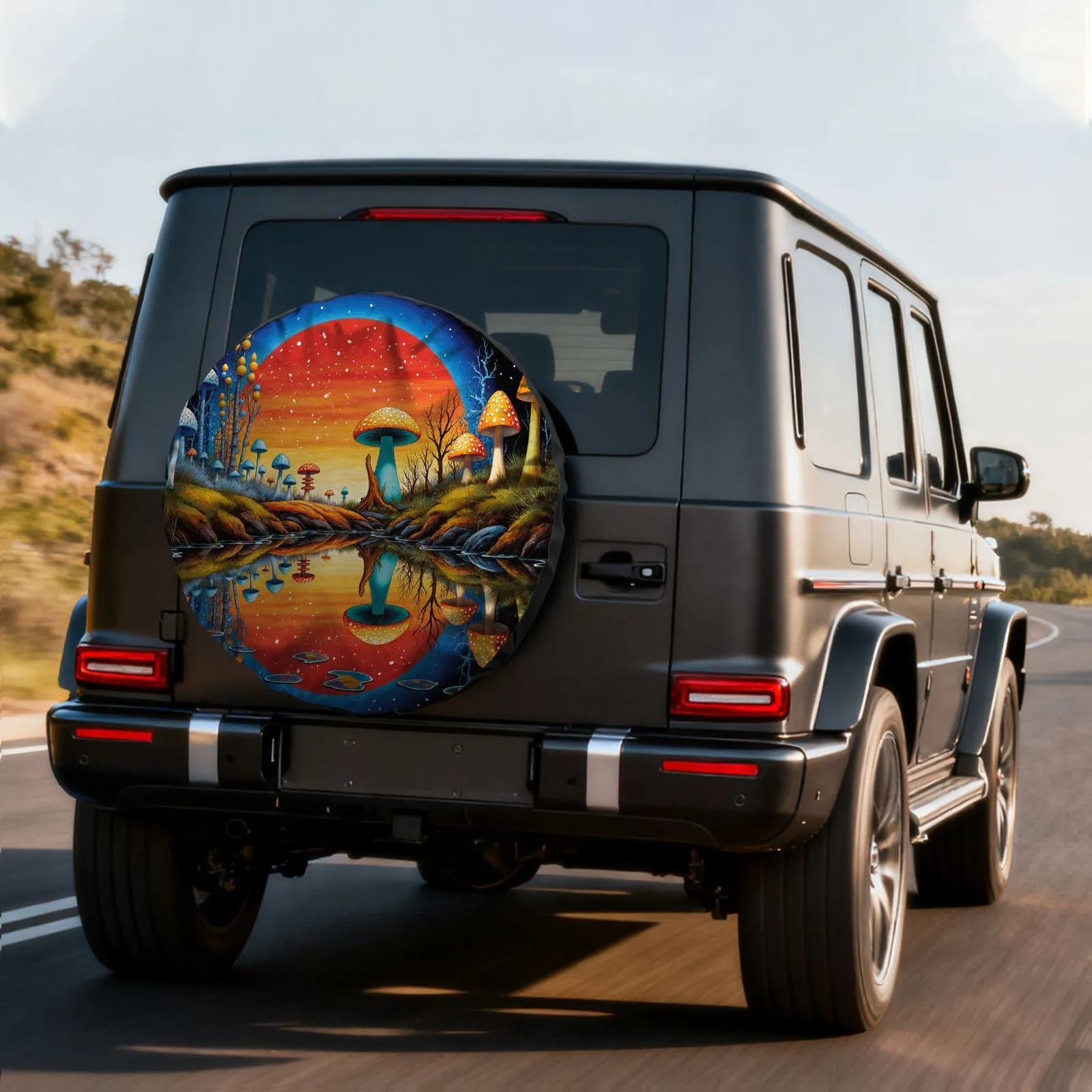 Fantasy Dream Forest Mushroom Tire Cover Durable Polyester Spare Wheel Protector for SUV
Fantasy Dream Forest Mushroom Tire Cover Durable Polyester Spare Wheel Protector for SUV