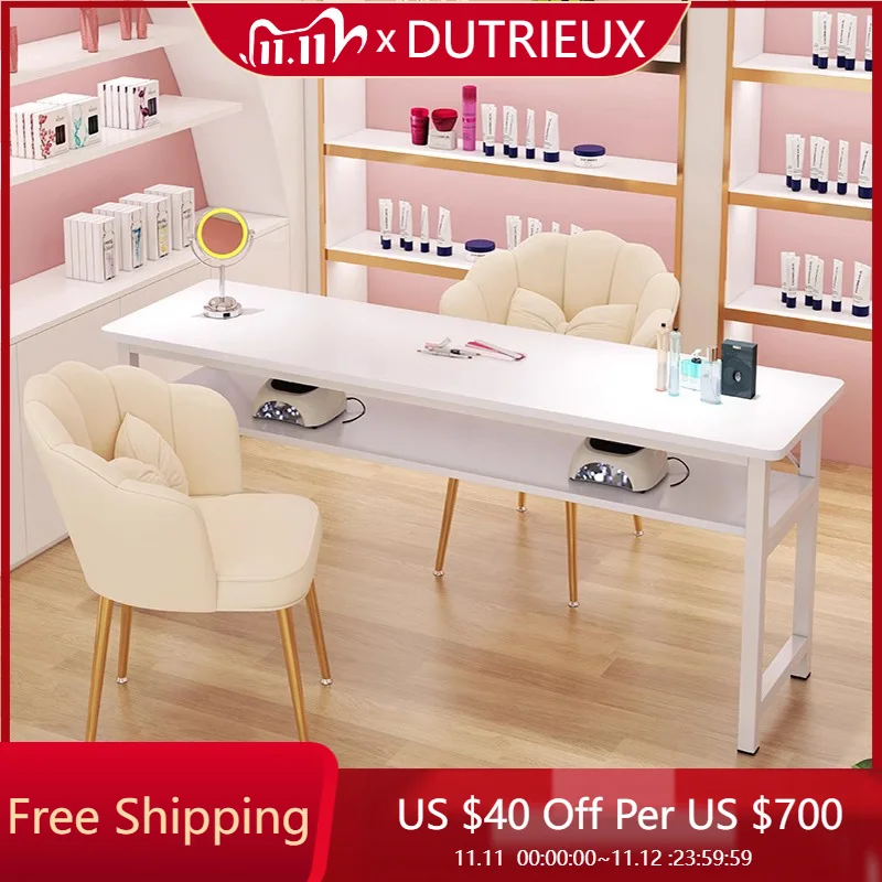 Makeup Square Nail Desk Reception Light Luxury Waterproof Nail Desk Simple Minimalist Organizer Wood Nageltisch Salon Furniture
Makeup Square Nail Desk Reception Light Luxury Waterproof Nail Desk Simple Minimalist Organizer Wood Nageltisch Salon Furniture