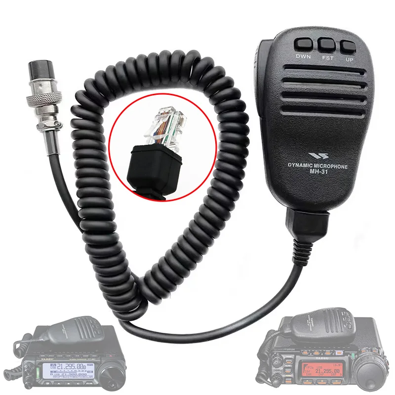 Yaesu MH-31A8J 31B8J Microphone Handheld Mic Speaker PTT Microfone for FT-817ND FT-857D FT-818 FT-891 FT-897D Car Mobile Radio
Yaesu MH-31A8J 31B8J Microphone Handheld Mic Speaker PTT Microfone for FT-817ND FT-857D FT-818 FT-891 FT-897D Car Mobile Radio
