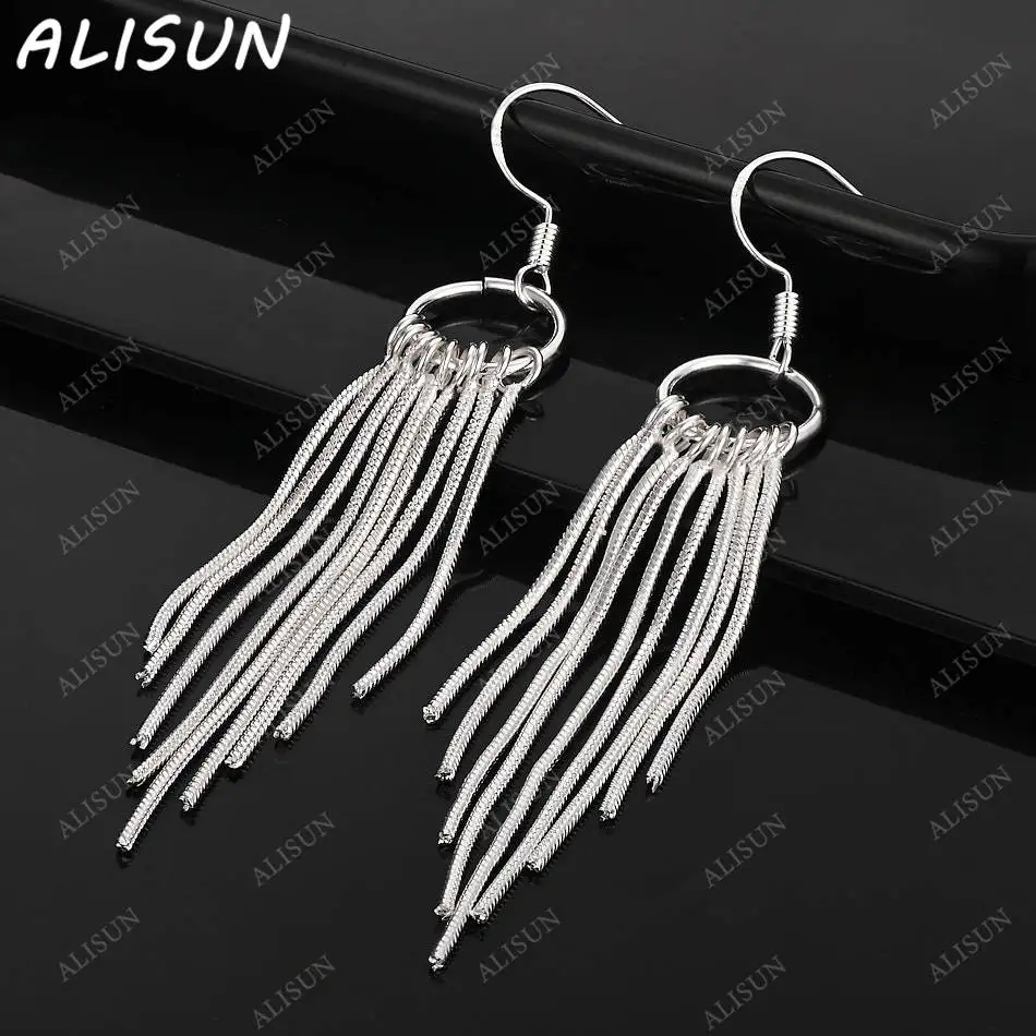 ALISUN 925 Sterling Silver Tassel Earrings Drop Earrings For Women Creativity Gifts Street All-match Party And Daily Wear
ALISUN 925 Sterling Silver Tassel Earrings Drop Earrings For Women Creativity Gifts Street All-match Party And Daily Wear