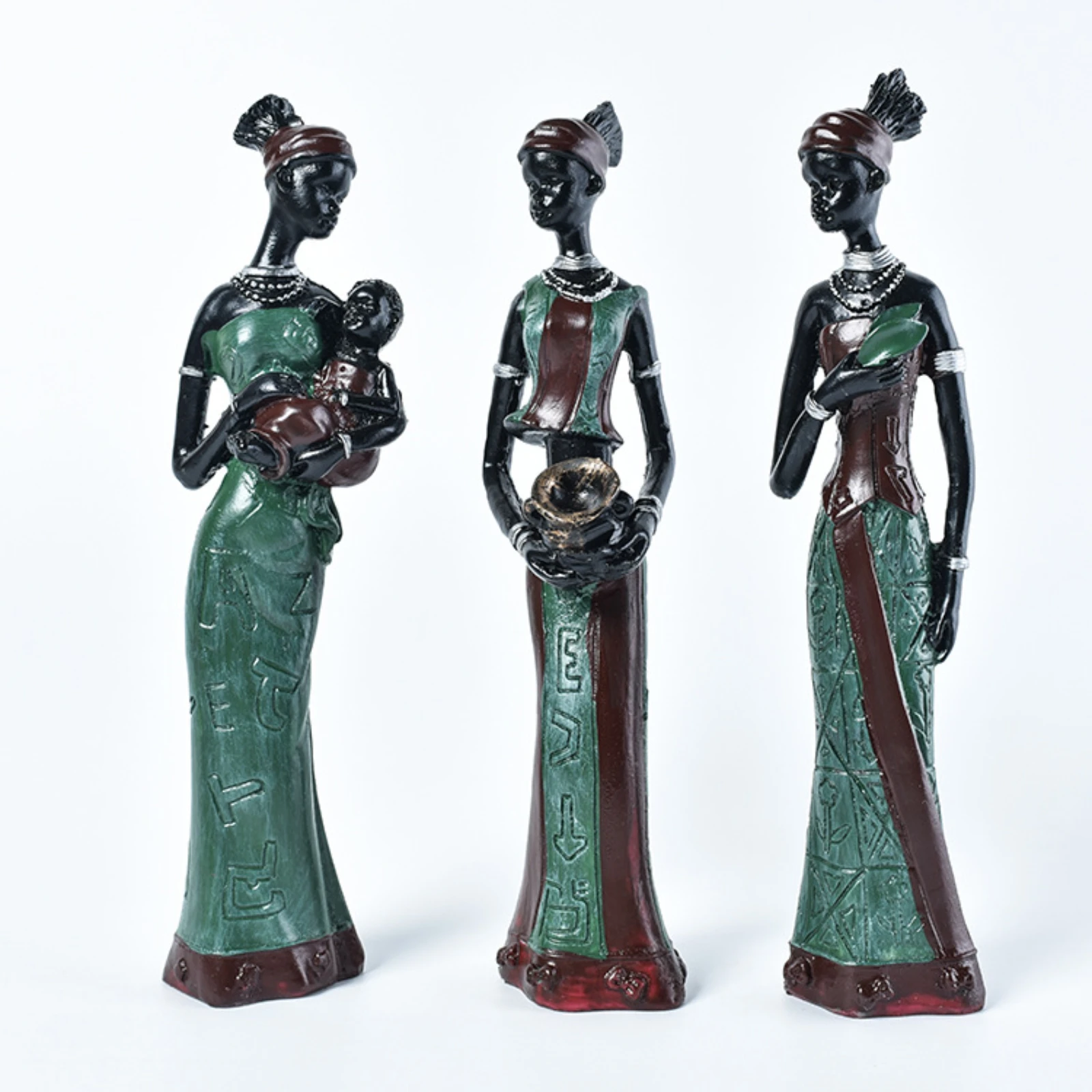 3pcs/Set African Sculpture Women Figure Girls Tribal Lady Figurine Statue Decor Collectible Art Piece Creative Crafts Dolls
3pcs/Set African Sculpture Women Figure Girls Tribal Lady Figurine Statue Decor Collectible Art Piece Creative Crafts Dolls