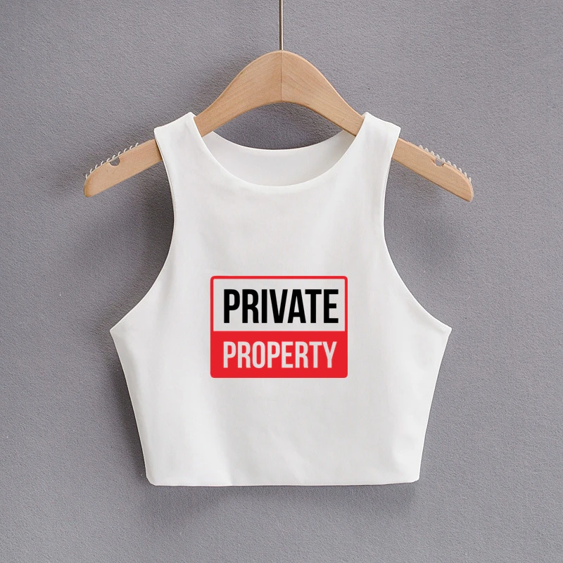 PRIVATE PROPERTY Print Summer Fashion Women Sexy Slim Tops O-neck Sleeveless Double Nylon Ladies Good Quality Tank Top
PRIVATE PROPERTY Print Summer Fashion Women Sexy Slim Tops O-neck Sleeveless Double Nylon Ladies Good Quality Tank Top