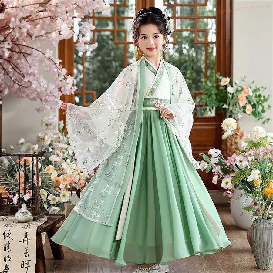 Ancient Kids Traditional Dresses Chinese Outfit Girls Costume Folk Dance Performance Hanfu Dress for Children Hanfu set
Ancient Kids Traditional Dresses Chinese Outfit Girls Costume Folk Dance Performance Hanfu Dress for Children Hanfu set