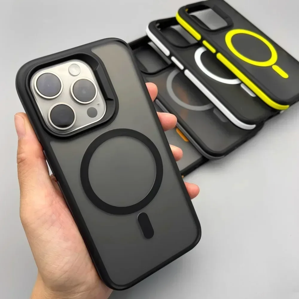 Pop Luxury Matte Translucent Armor Shockproof Case For IPhone 16 15 14 13 12 11 Pro Max Plus For Magsafe Wireless Charge Cover
Pop Luxury Matte Translucent Armor Shockproof Case For IPhone 16 15 14 13 12 11 Pro Max Plus For Magsafe Wireless Charge Cover