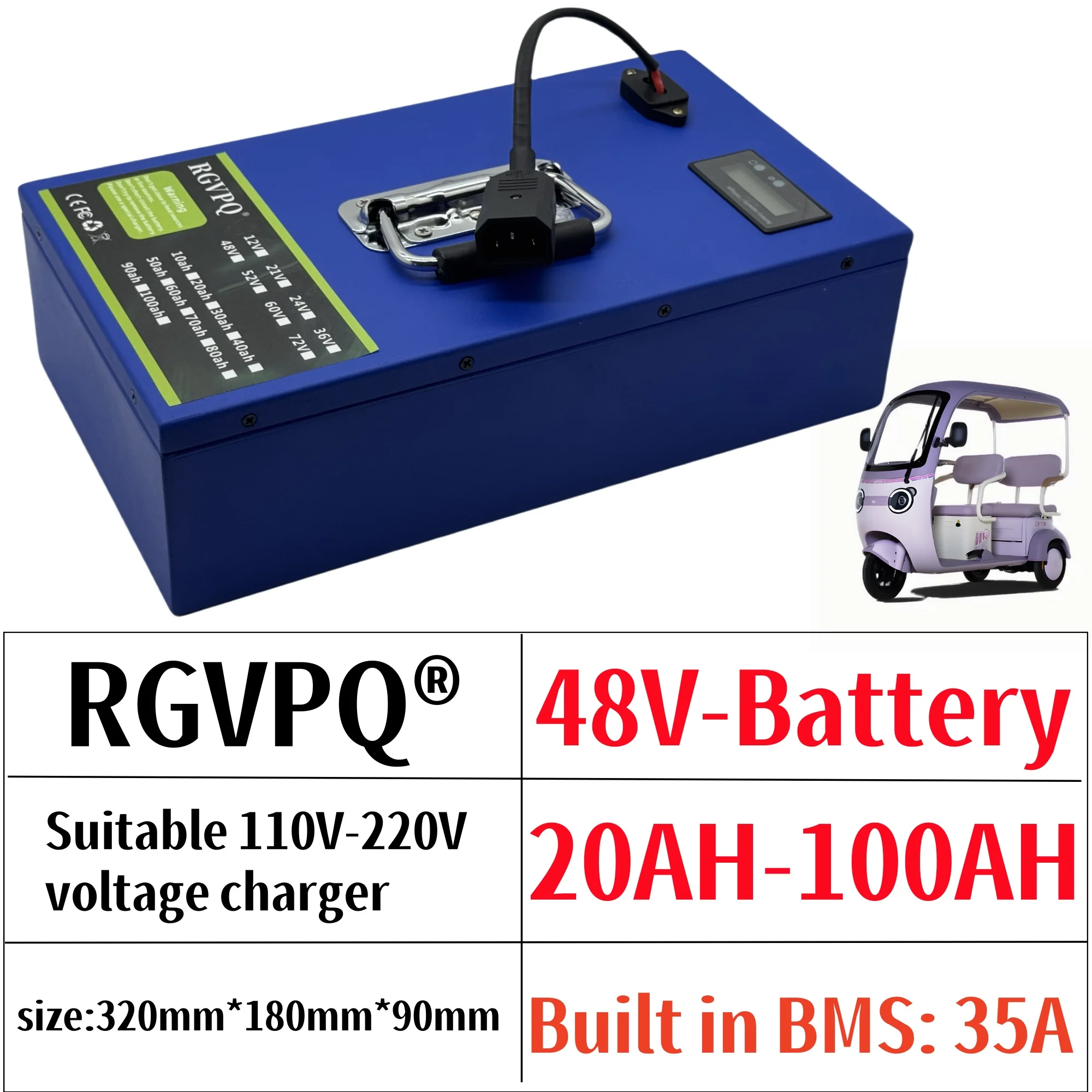 Air freight delivery, 48V20AH-100AH18650 lithium battery, sent within 24 hours, using 48V for all motors below 500W-3000W
Air freight delivery, 48V20AH-100AH18650 lithium battery, sent within 24 hours, using 48V for all motors below 500W-3000W