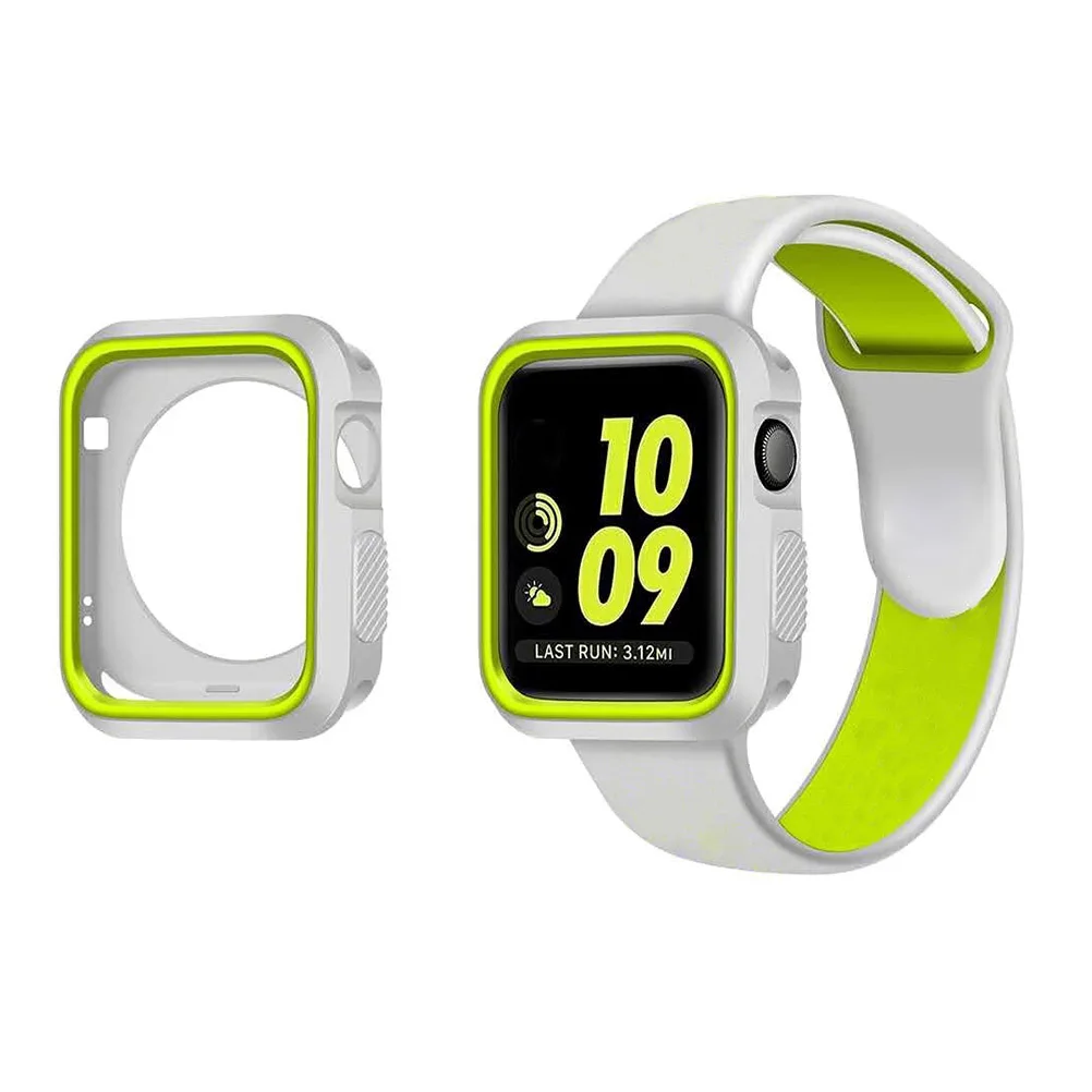 Watch Case Protective Silicone Shockproof Cover Bright Colors for 3 2 1 42mm Hollow Frame Sporty Waterproof Protective 
Watch Case Protective Silicone Shockproof Cover Bright Colors for 3 2 1 42mm Hollow Frame Sporty Waterproof Protective