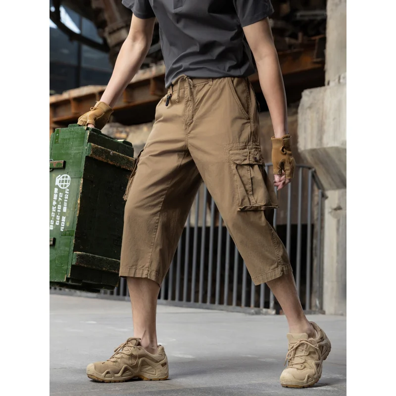 Men's Elastic Waist Drawstring Workwear Pants Multi Pocket Straight Leg Mid-Length Thin Breathable Tactical Pants
Men's Elastic Waist Drawstring Workwear Pants Multi Pocket Straight Leg Mid-Length Thin Breathable Tactical Pants