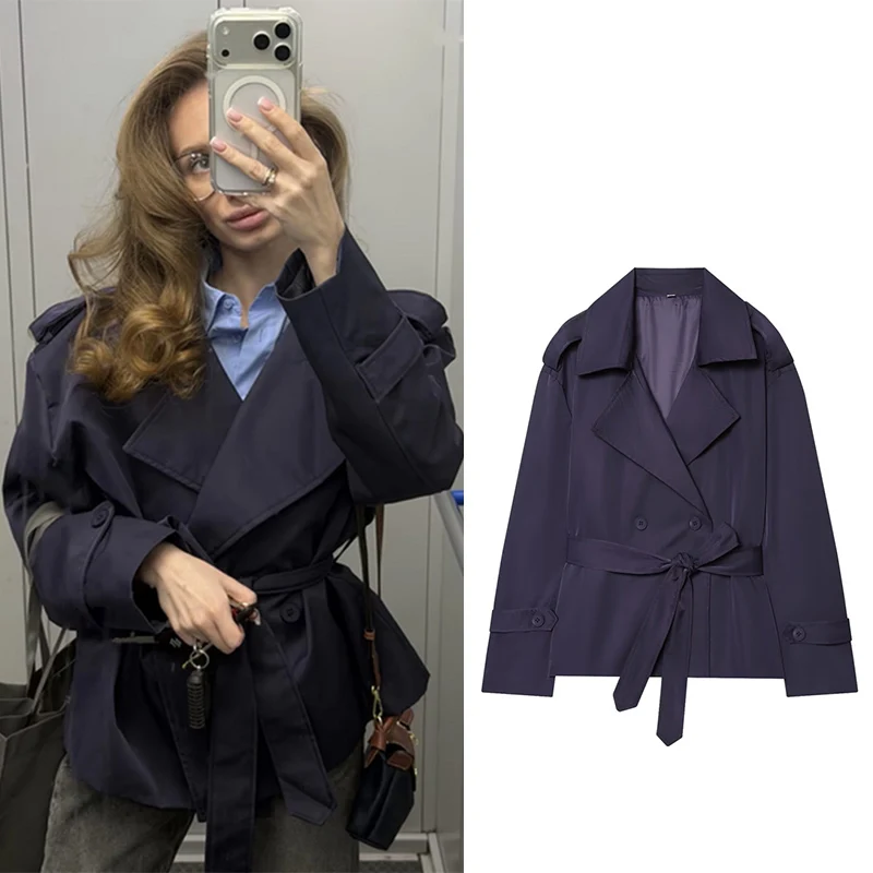 Women's Jacket 2026 New Fashion Loose H-Shaped Fit Belted Short Jacket for Women Ladies Jacket Casaul Chic Women Outerwear
Women's Jacket 2026 New Fashion Loose H-Shaped Fit Belted Short Jacket for Women Ladies Jacket Casaul Chic Women Outerwear