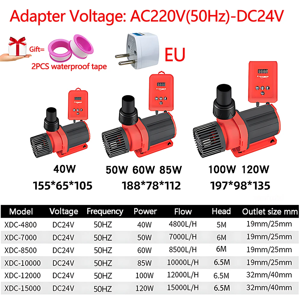 DC24V Energy-Saving Frequency Conversion Submersible Water Pump Adjustable Large-Flow Amphibious Pump for Wave-Making Fish Pond
DC24V Energy-Saving Frequency Conversion Submersible Water Pump Adjustable Large-Flow Amphibious Pump for Wave-Making Fish Pond