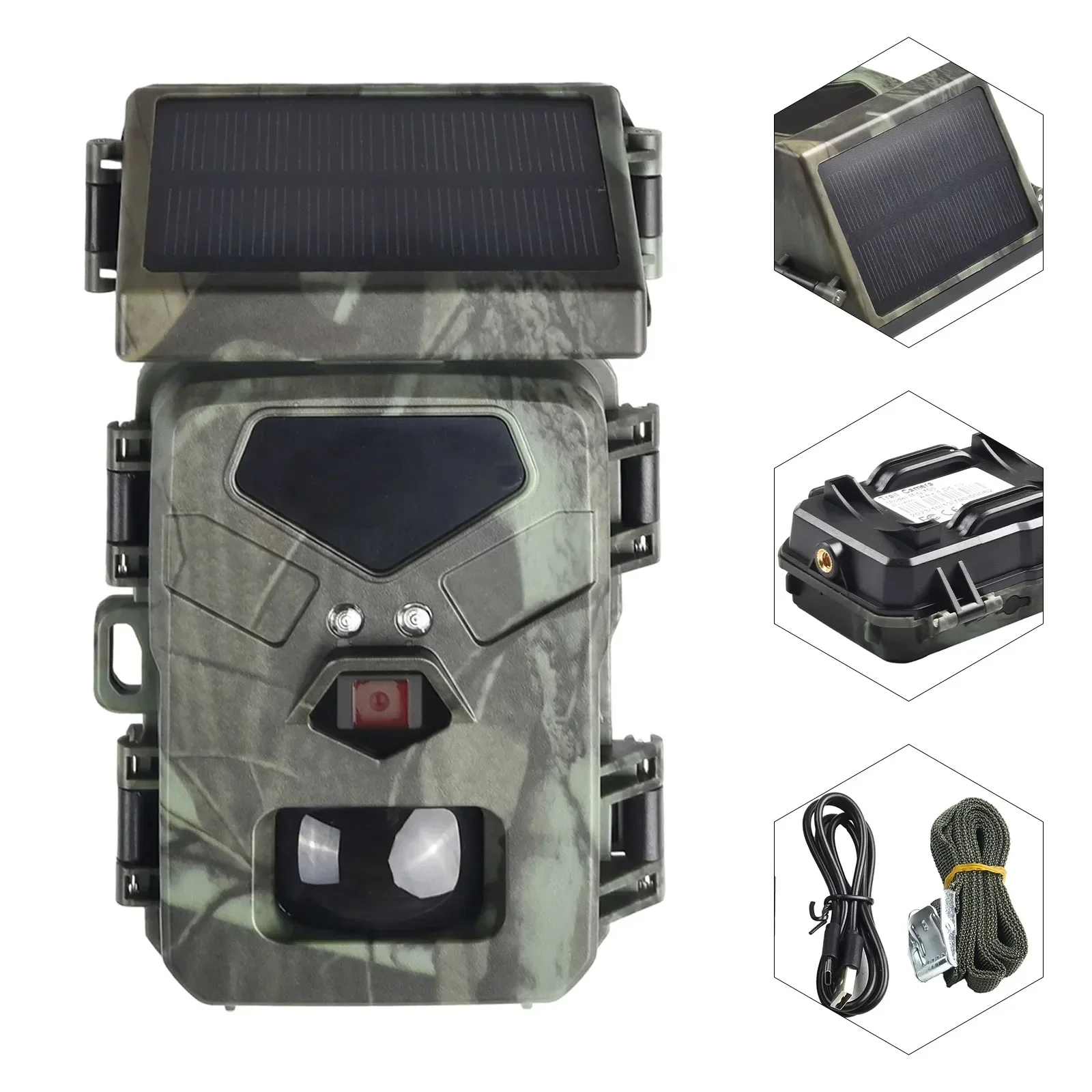 Solar Powered Rechargeable Trail Camera 20MP Hunting Camera Device Infrared Digital Hunting Built-in 2600mAh
Solar Powered Rechargeable Trail Camera 20MP Hunting Camera Device Infrared Digital Hunting Built-in 2600mAh
