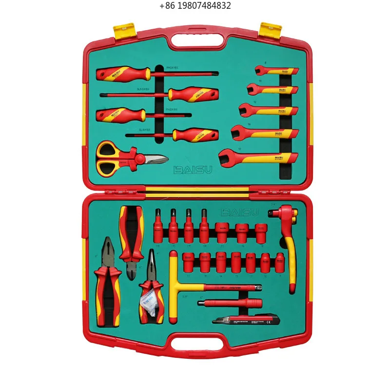 Vehicle Tools with Ratchet Wrench Screwdriver for Vehicle Maintenance Electrician Auto Repair Insulation Tool Set New Energy
Vehicle Tools with Ratchet Wrench Screwdriver for Vehicle Maintenance Electrician Auto Repair Insulation Tool Set New Energy