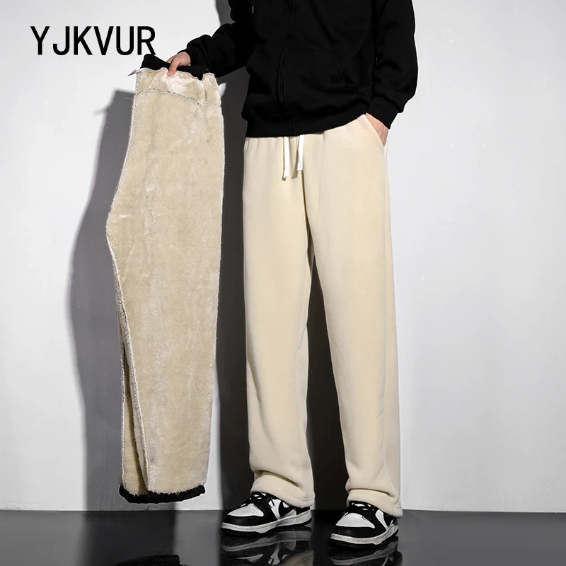  Unisex Winter Fleece Lined Pants Sherpa Lined Warm Straight Leg Sweatpants Loose Drawstring Casual Trousers for Men Women
Unisex Winter Fleece Lined Pants Sherpa Lined Warm Straight Leg Sweatpants Loose Drawstring Casual Trousers for Men Women