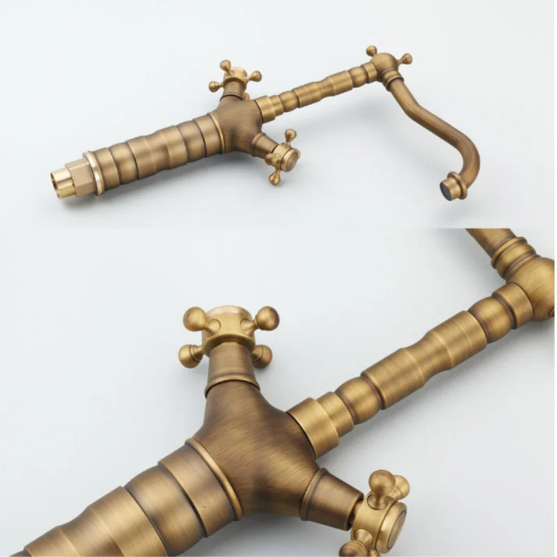 Dual Handles Basin Faucet Brass Bronze Finished Mixer Taps 360 Rotation Antique Bath Sink Faucet Deck Mounted Water Taps
Dual Handles Basin Faucet Brass Bronze Finished Mixer Taps 360 Rotation Antique Bath Sink Faucet Deck Mounted Water Taps