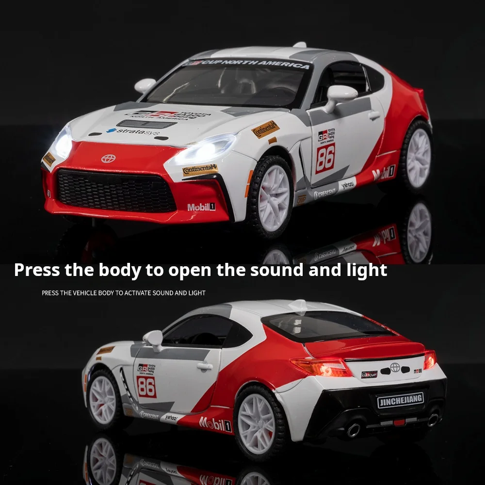 1:32 Toyota GR86 Высокая имитация литья под давлением звука и света автомобиля из металлического сплава, модель автомобиля, коллекция детских игрушек, подарки
1:32 Toyota GR86 Высокая имитация литья под давлением звука и света автомобиля из металлического сплава, модель автомобиля, коллекция детских игрушек, подарки