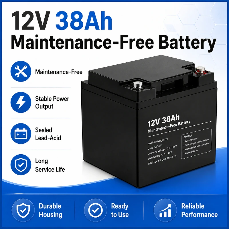12V38AH Maintenance Free Solar Battery Speaker 12V Rechargeable Battery Large Capacity Energy Storage Battery
12V38AH Maintenance Free Solar Battery Speaker 12V Rechargeable Battery Large Capacity Energy Storage Battery