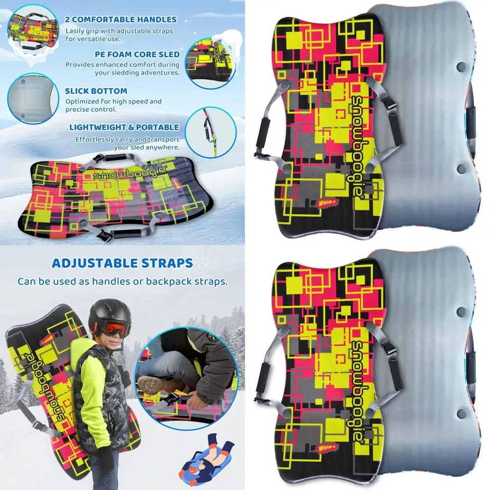 Winter Snow Sled for Single Rider with Side Handles for Outdoor Winter Sports
Winter Snow Sled for Single Rider with Side Handles for Outdoor Winter Sports