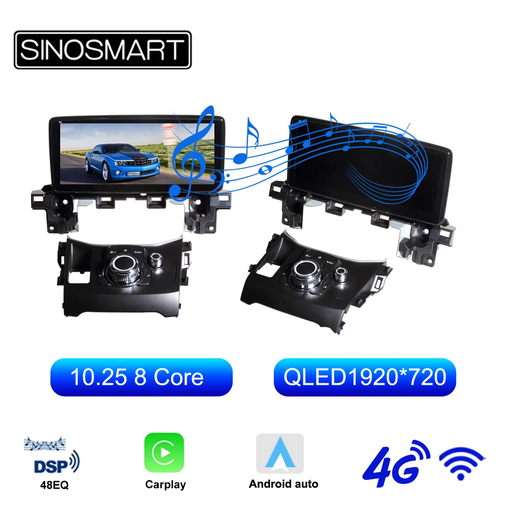 SINOSMART 10.25" Android QLED Multimedia Screen for Mazda CX-5 CX5 2017–2021 | CarPlay | DSP 48EQ | BOSE Supported | LHD/RHD
SINOSMART 10.25" Android QLED Multimedia Screen for Mazda CX-5 CX5 2017–2021 | CarPlay | DSP 48EQ | BOSE Supported | LHD/RHD