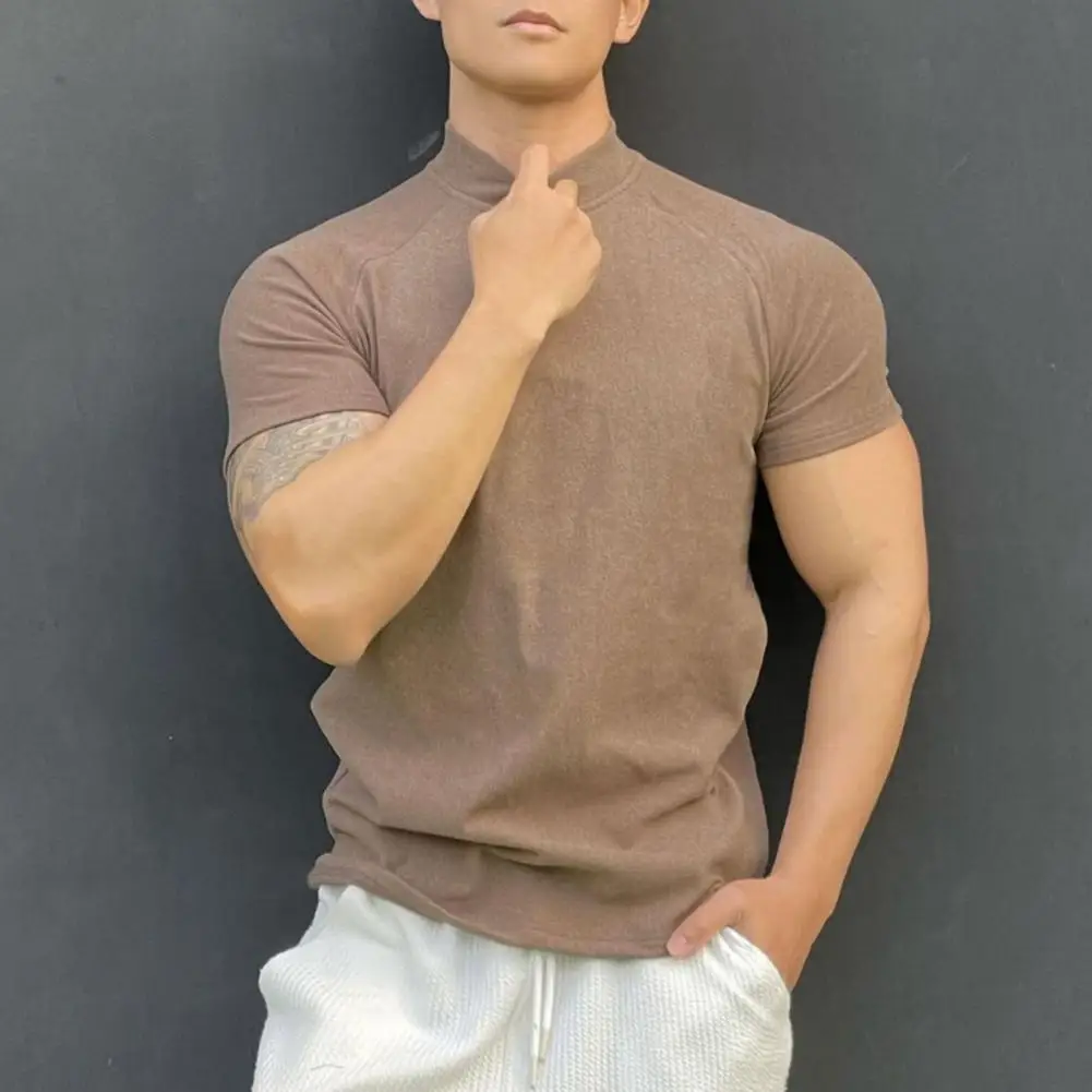 Fashionable Men Regular Fit Shirt Men's Slim Fit Turtleneck Fitness Tee For Gym Office Summer For Workout For Travel
Fashionable Men Regular Fit Shirt Men's Slim Fit Turtleneck Fitness Tee For Gym Office Summer For Workout For Travel