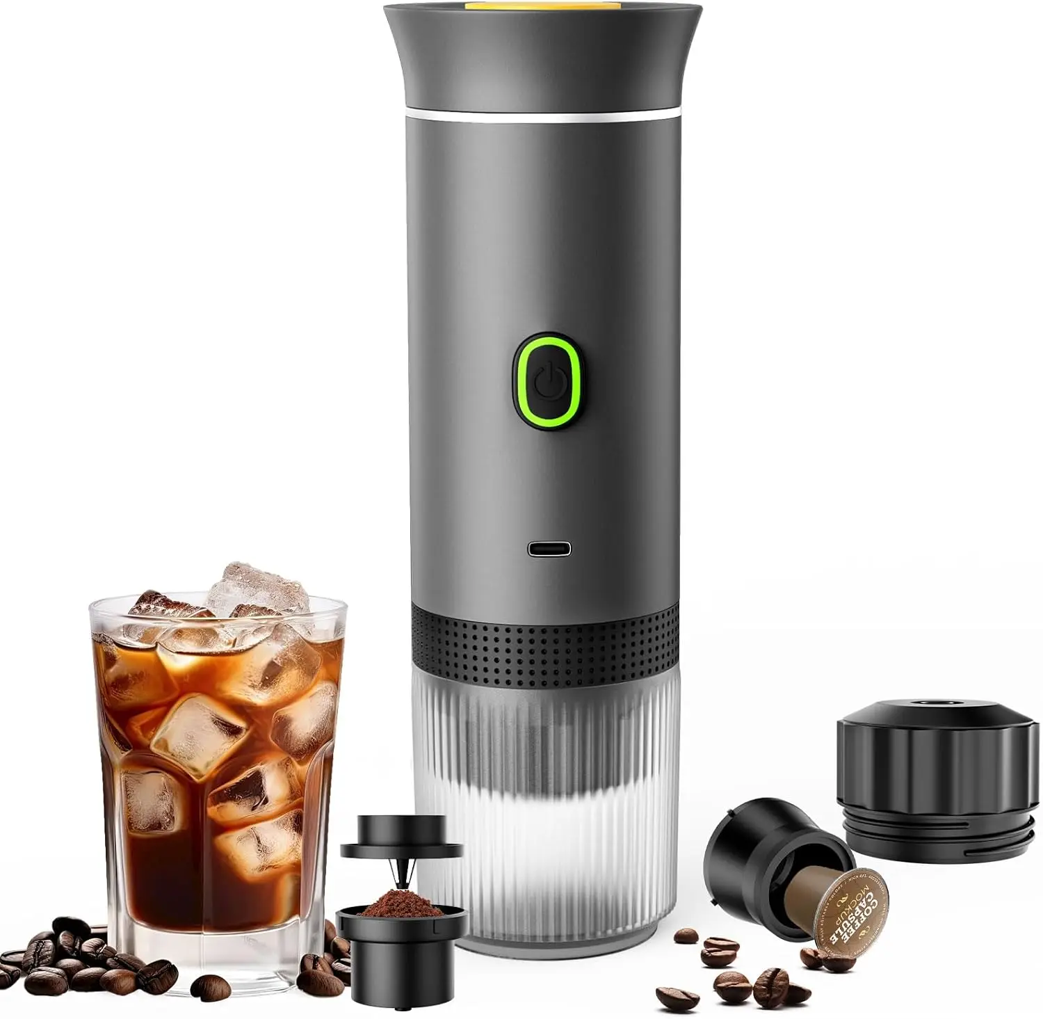Portable Espresso Maker, Travel Coffee Maker for camping, Portable Espresso Machine with USB-C, 3-in-1 Small Espresso Machine
Portable Espresso Maker, Travel Coffee Maker for camping, Portable Espresso Machine with USB-C, 3-in-1 Small Espresso Machine