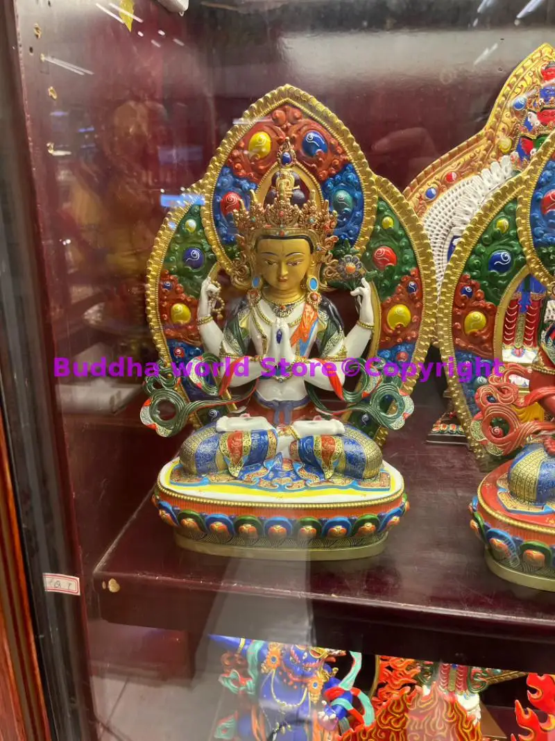 36CM Large Colored Shadakshari guan yin Buddha statue high quality Wholesale Buddhism HOME Altar worship protection free ship
36CM Large Colored Shadakshari guan yin Buddha statue high quality Wholesale Buddhism HOME Altar worship protection free ship